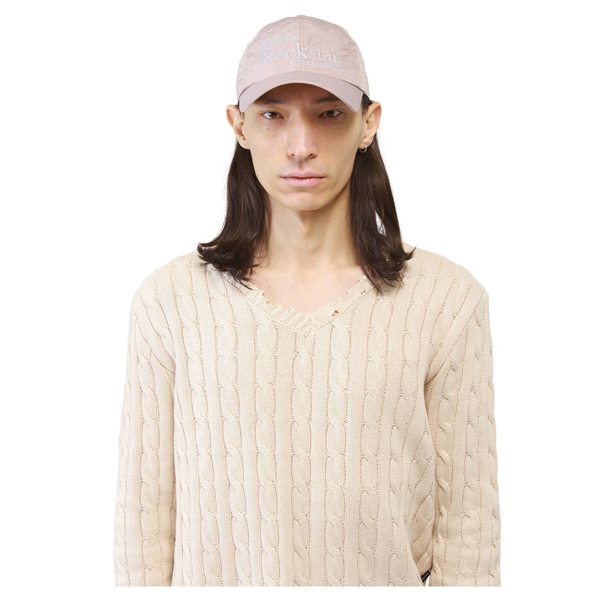 조거쉬(JOEGUSH) Rockstar cat Nylon cap (Baby Pink)