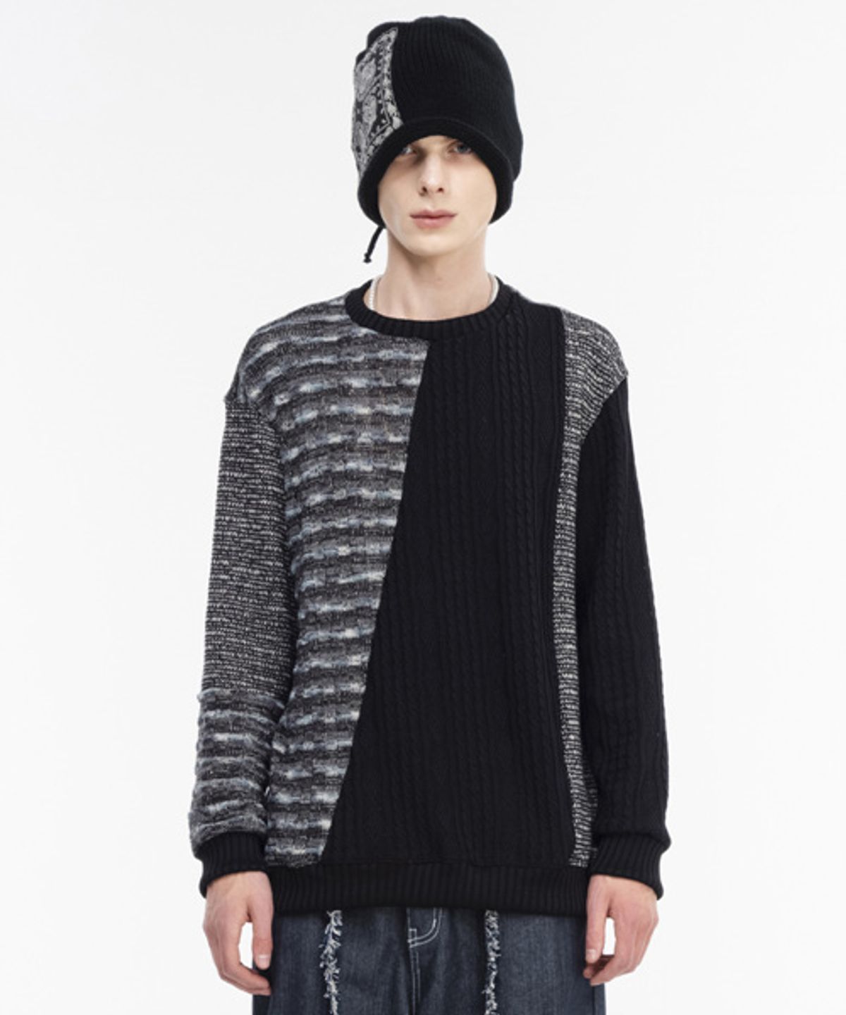 그레이티스트(THE GREATEST) Cutting Knit Black