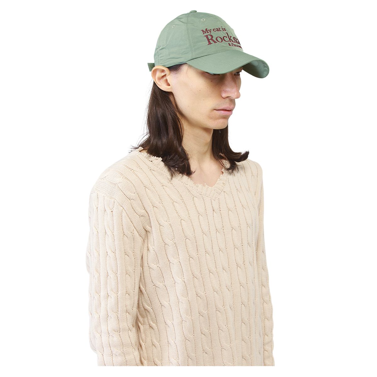 조거쉬(JOEGUSH) Rockstar cat Nylon cap (Olive)