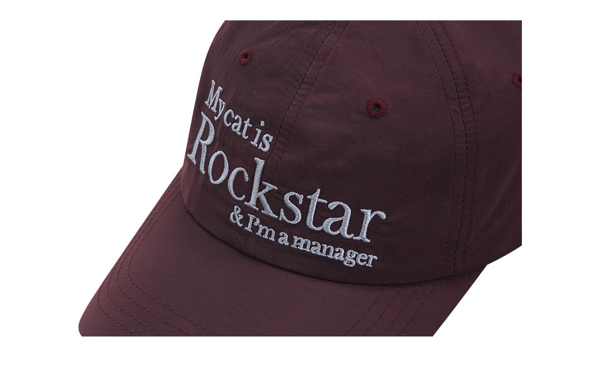 조거쉬(JOEGUSH) Rockstar cat Nylon cap (Burgundy)