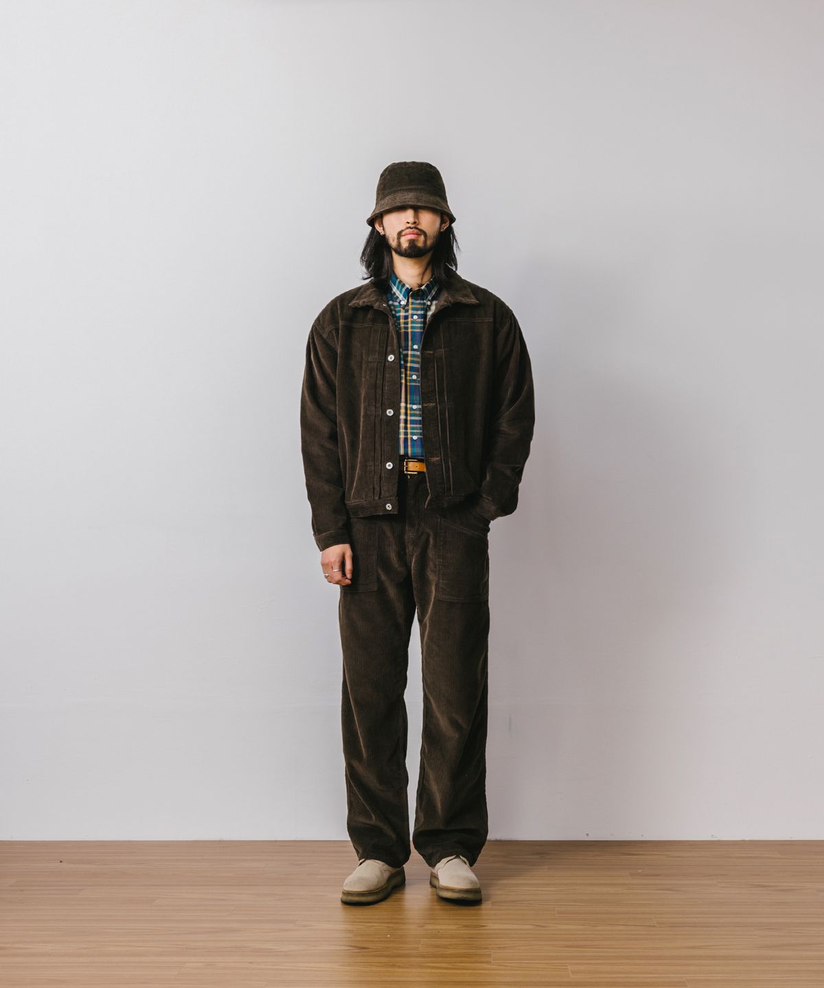 워킹베어(WORKING BEAR) 코듀로이 워크 포켓 팬츠 브라운