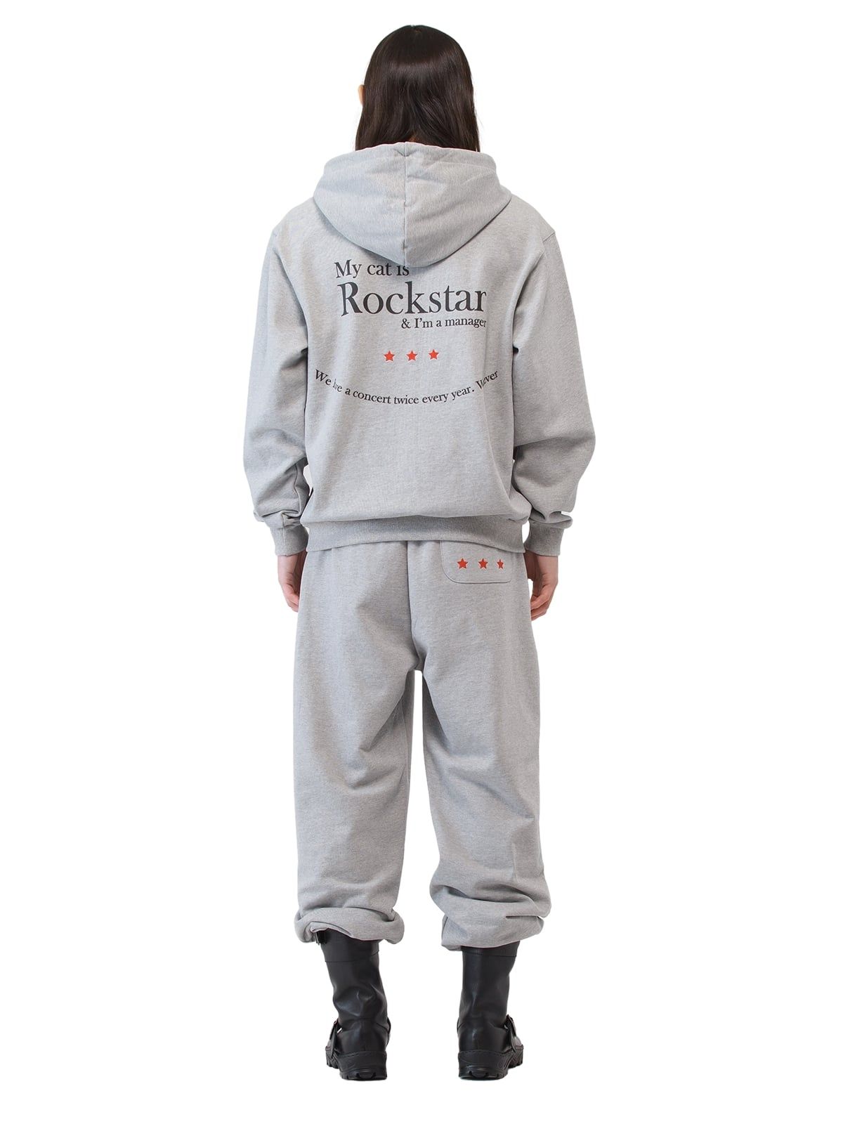 조거쉬(JOEGUSH) Smile Rockstar Hoodie Zip-Up (Grey/Black)