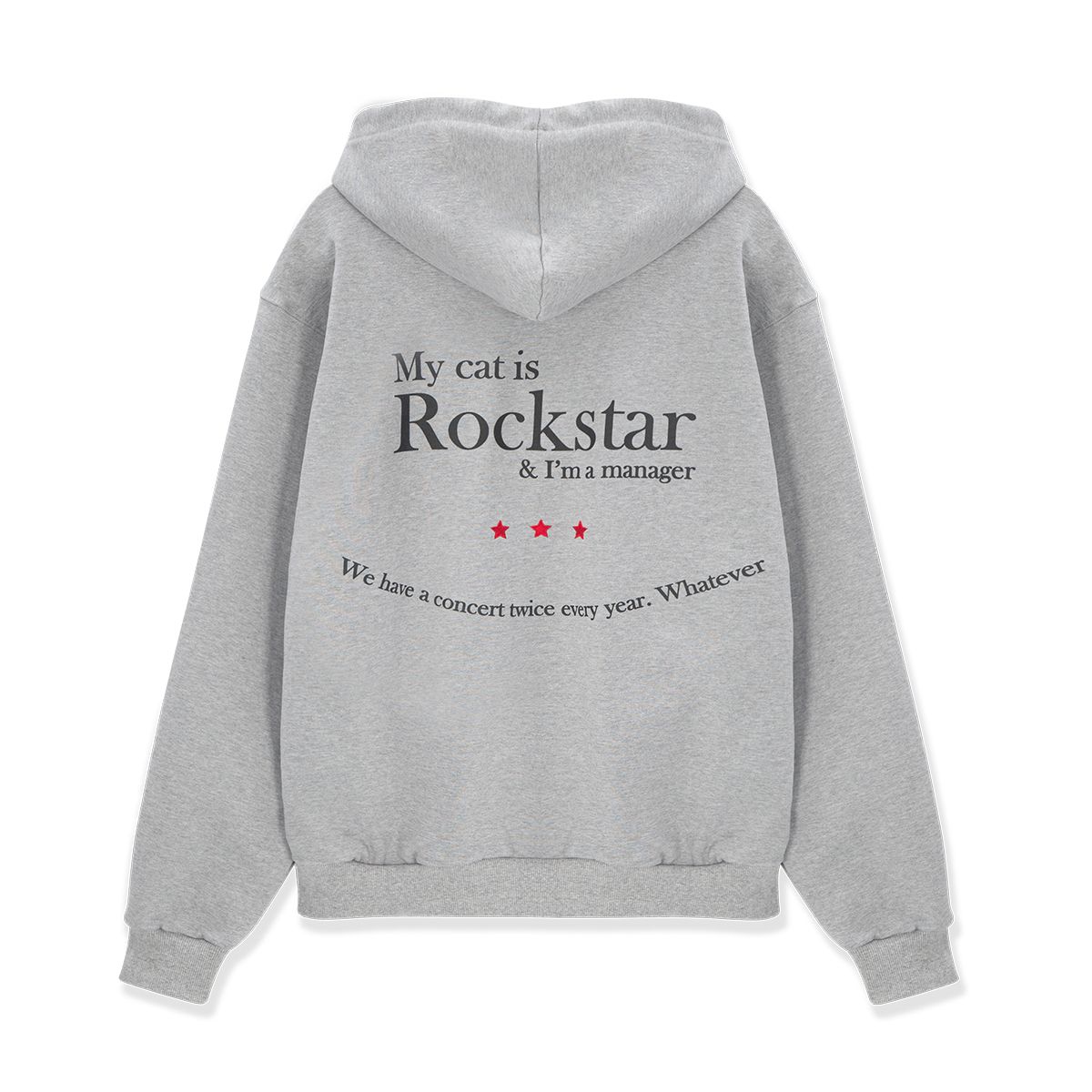 조거쉬(JOEGUSH) Smile Rockstar Hoodie Zip-Up (Grey/Black)