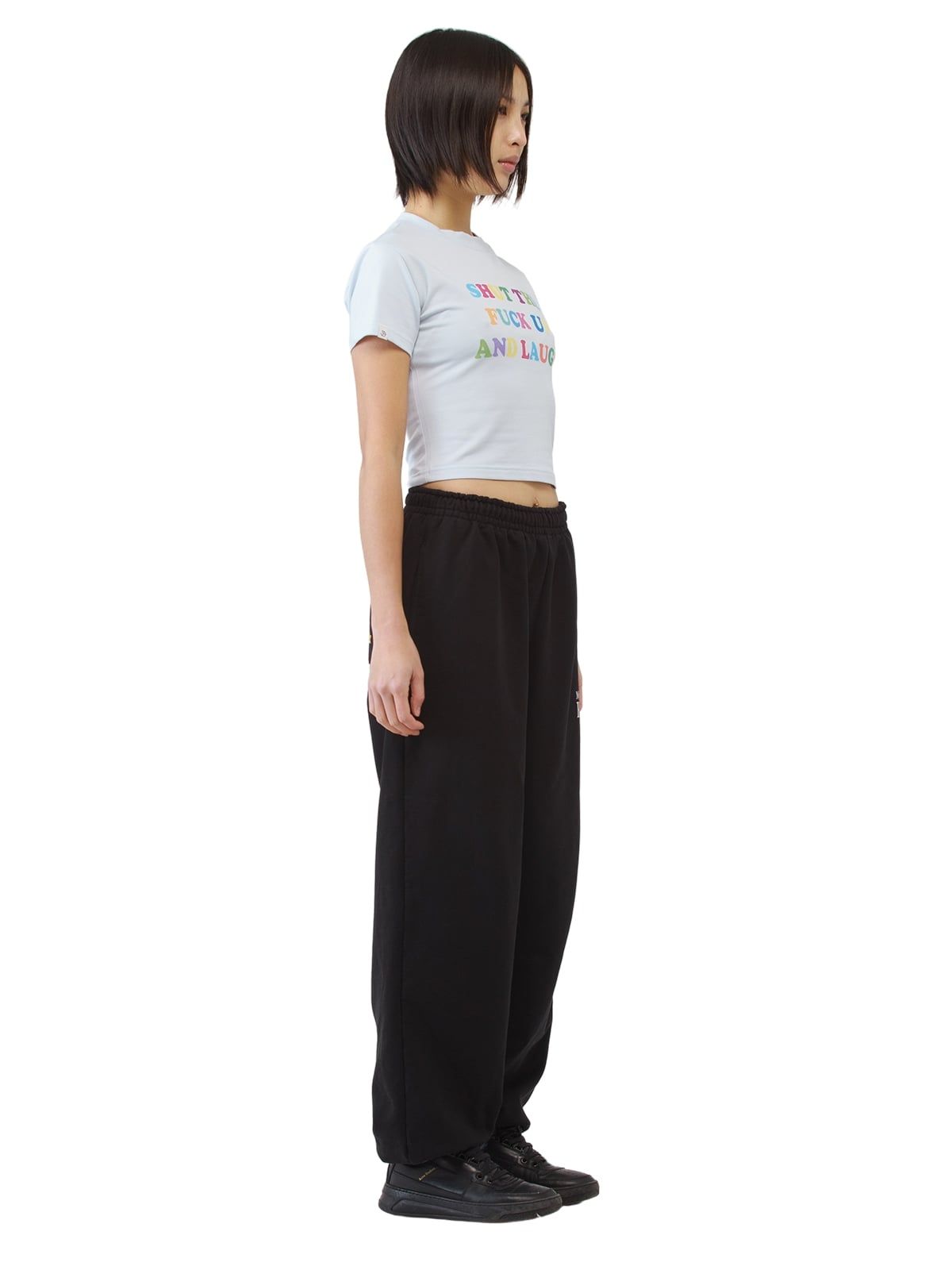 조거쉬(JOEGUSH) Smile Rockstar Sweatpants (Black/White)