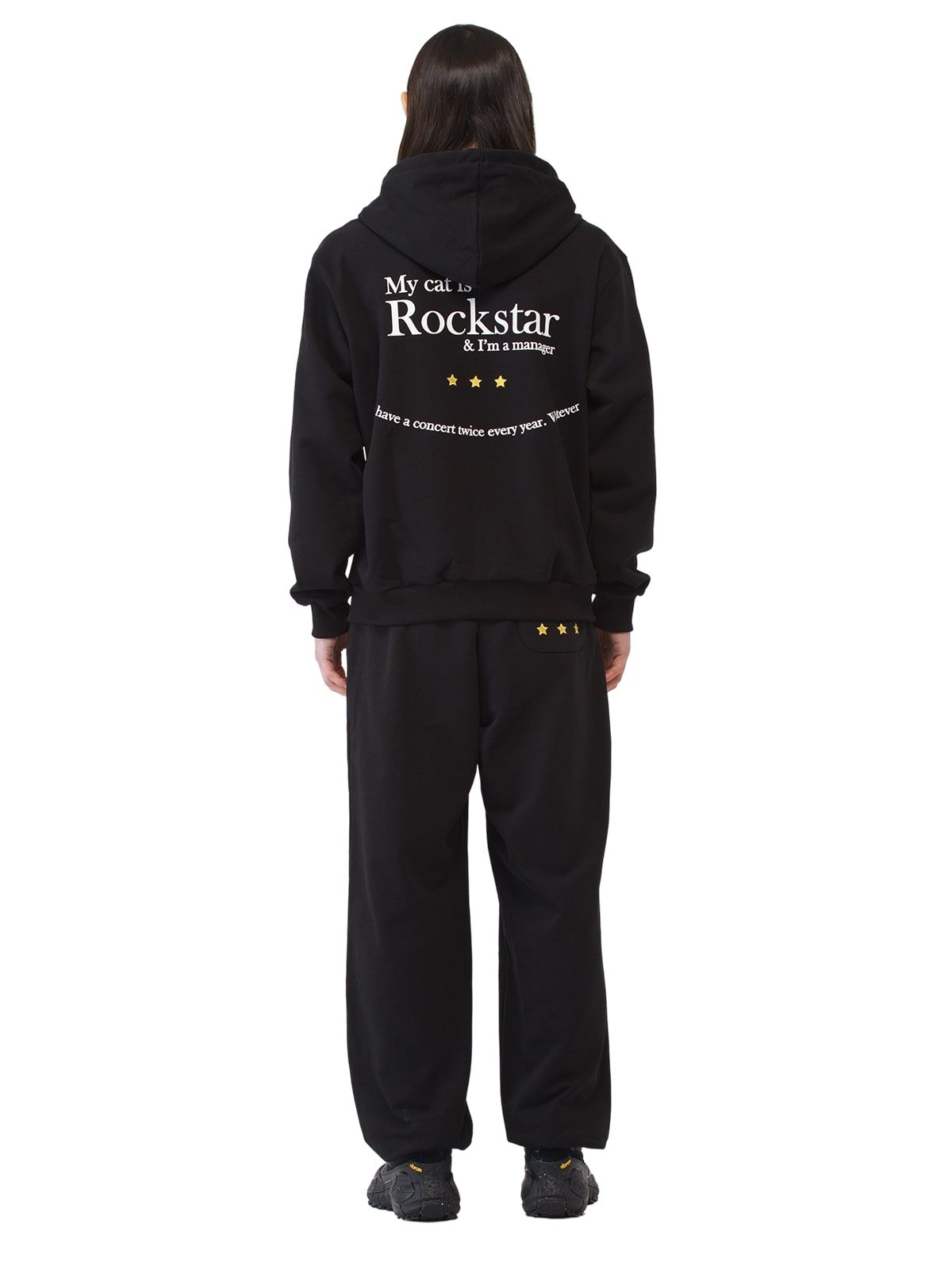 조거쉬(JOEGUSH) Smile Rockstar Sweatpants (Black/White)
