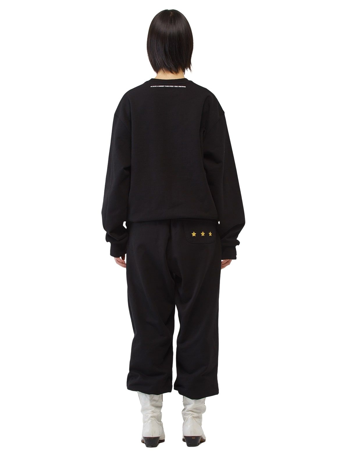 조거쉬(JOEGUSH) My cat is Rockstar Sweatshirts (Black/White)