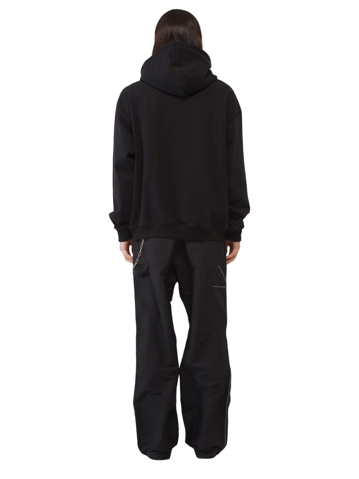 MUSINSA | JOEGUSH My cat is Rockstar Hoodie (Black/White)