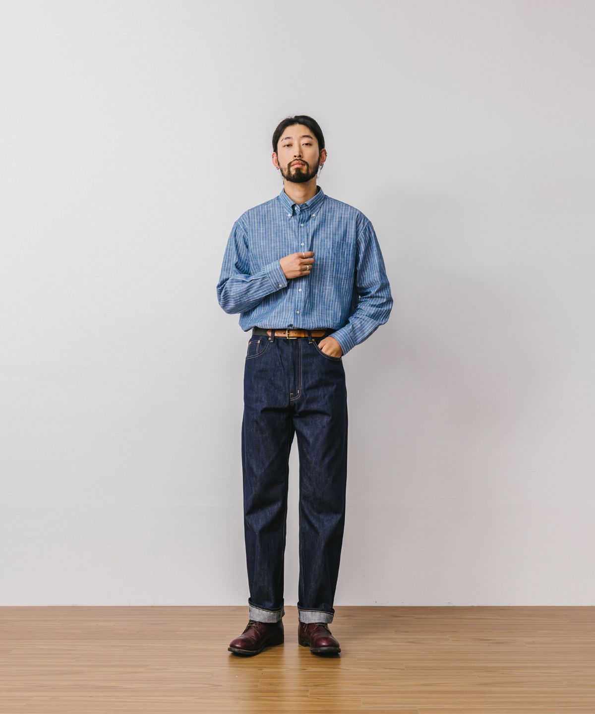 워킹베어(WORKING BEAR) WB 셀비지 데님 진 인디고