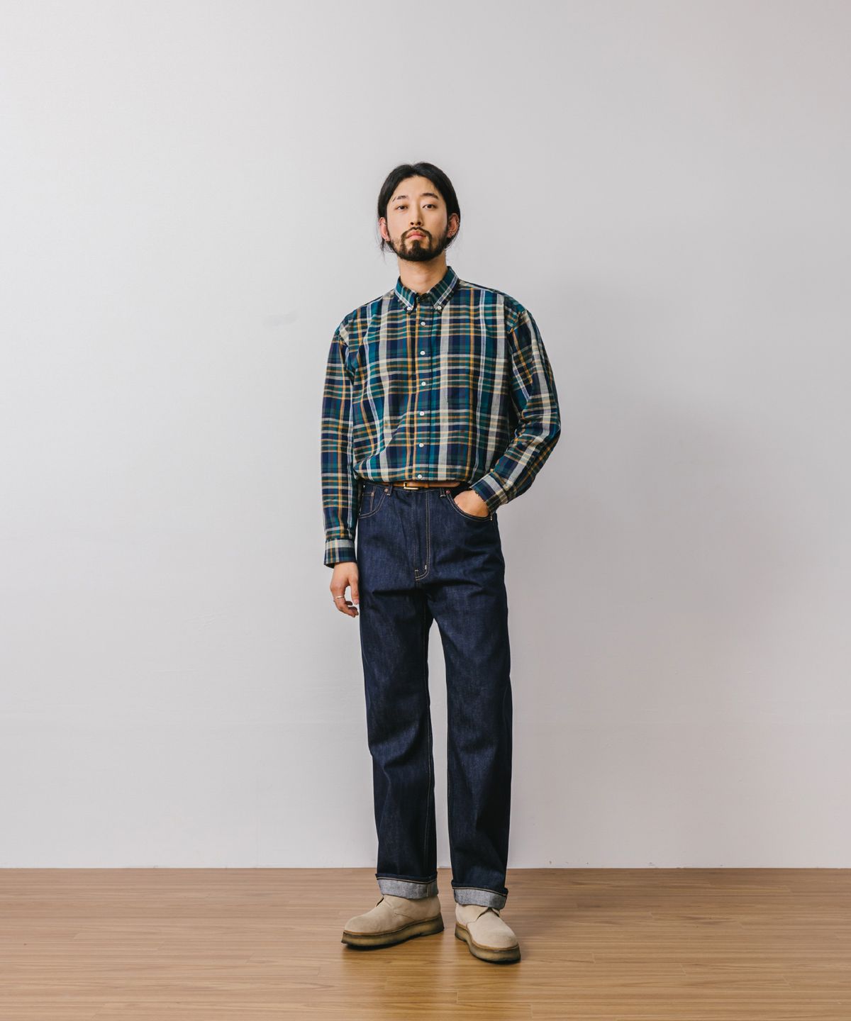 워킹베어(WORKING BEAR) WB 셀비지 데님 진 인디고