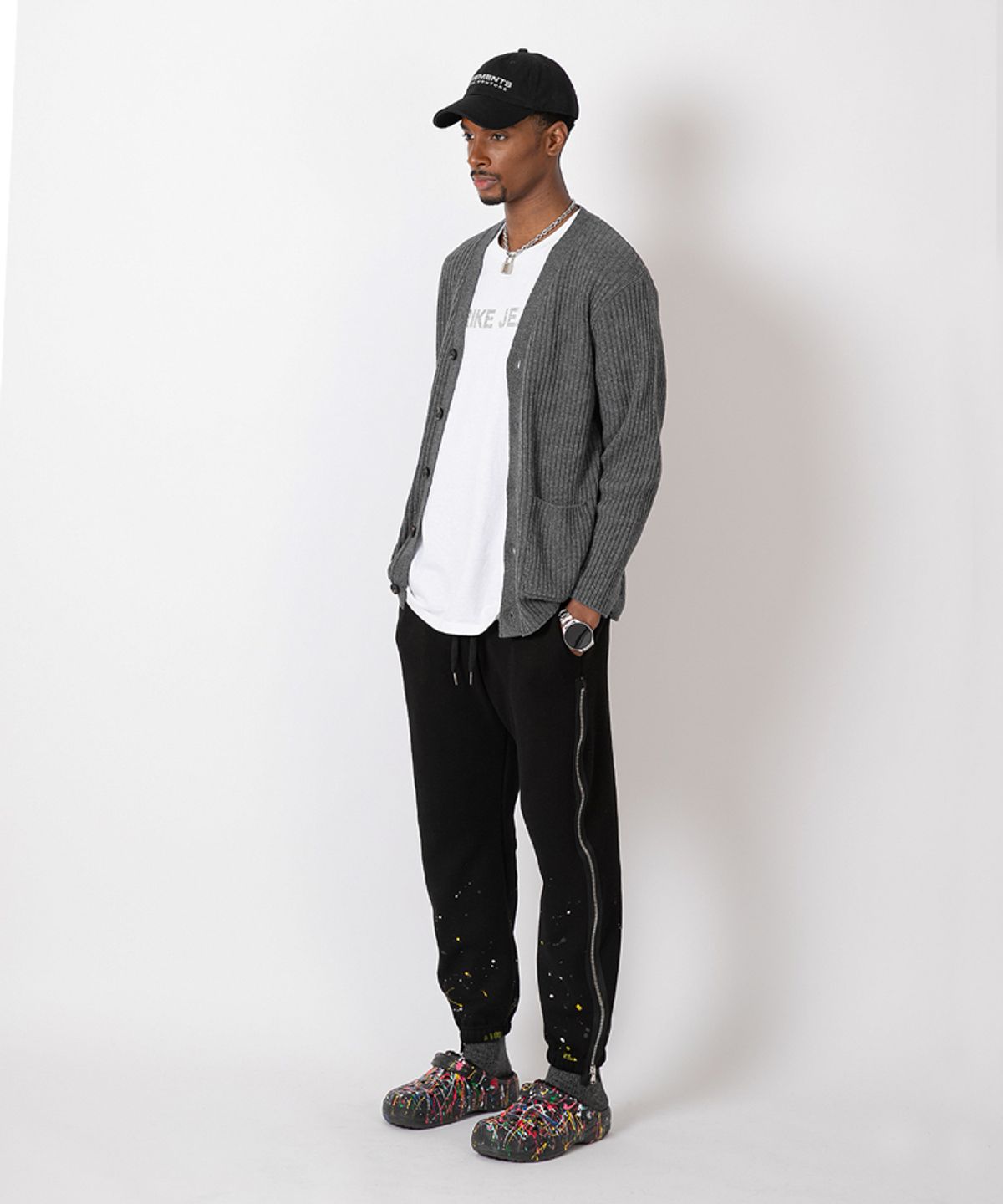스트라이크(STRIKE) 울 가디건 (DARK GREY)