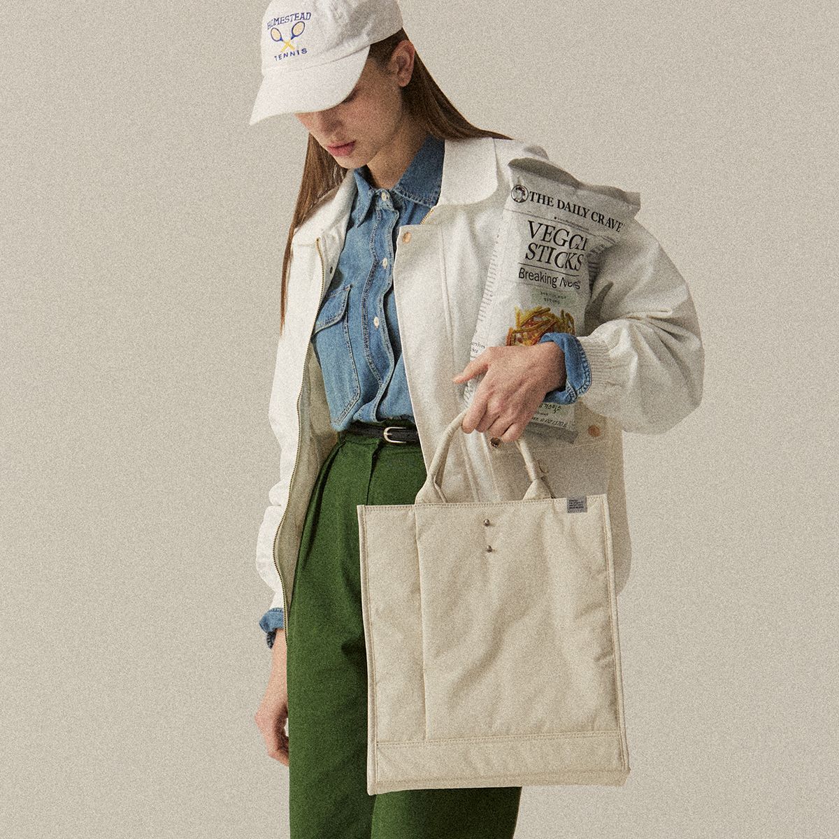 스위치(SWEETCH) TOTE BRIEF 002 M Cream