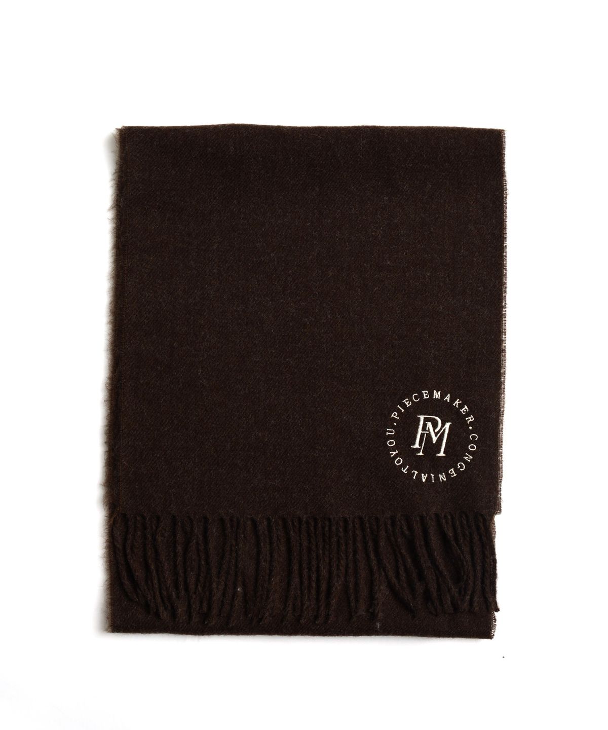피스메이커(PIECE MAKER) CIRCLE LOGO BLEND MUFFLER (BROWN)