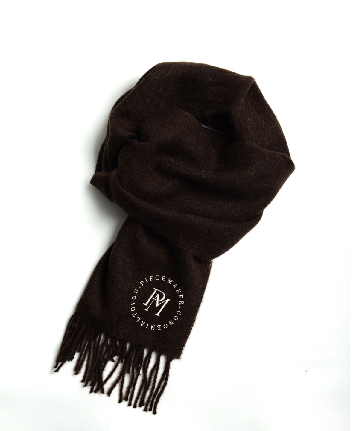 피스메이커(PIECE MAKER) CIRCLE LOGO BLEND MUFFLER (BROWN)