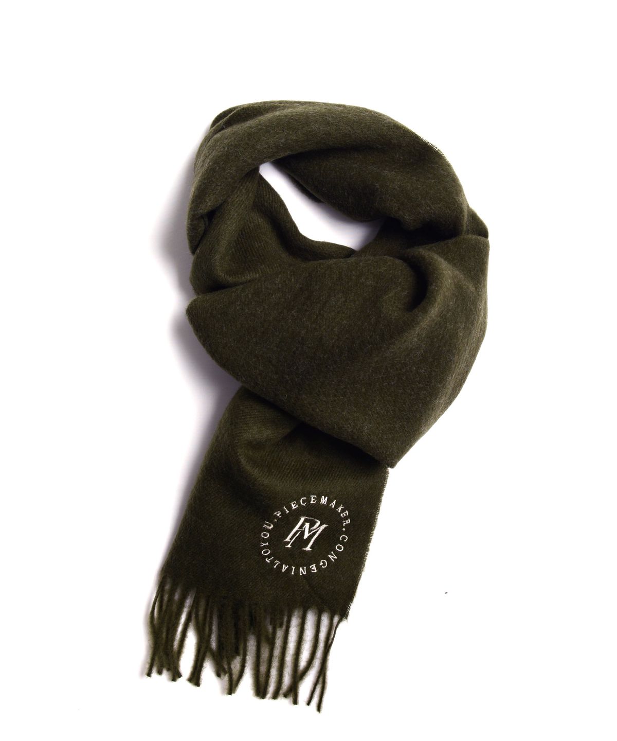 피스메이커(PIECE MAKER) CIRCLE LOGO BLEND MUFFLER (OLIVE)