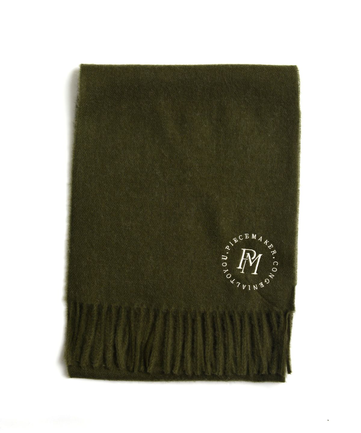 피스메이커(PIECE MAKER) CIRCLE LOGO BLEND MUFFLER (OLIVE)