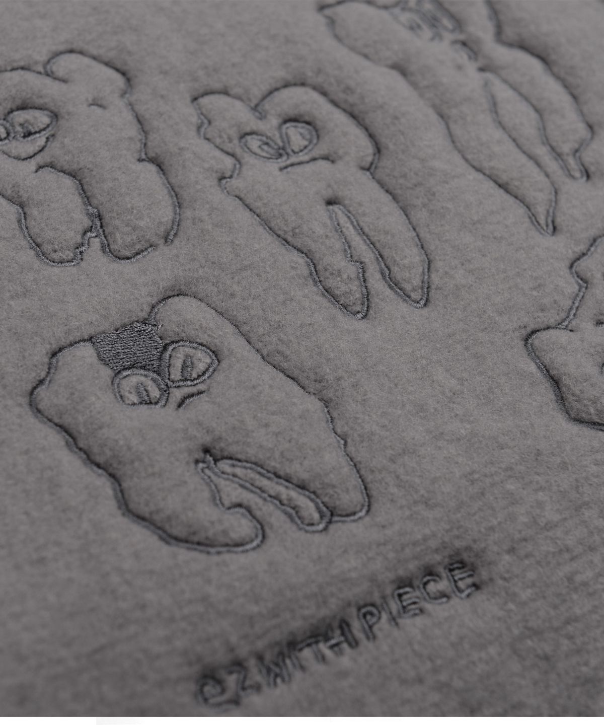 피스메이커(PIECE MAKER) TEETH HEAVY BLEND MUFFLER (CHARCOAL)