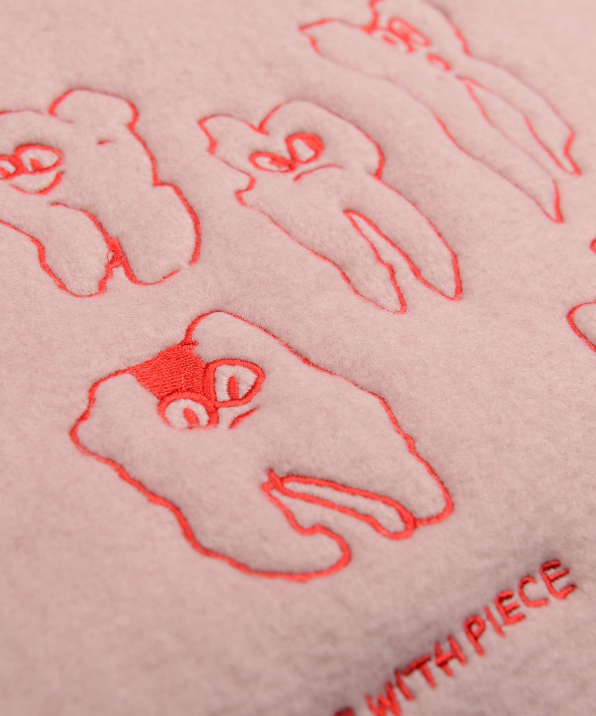 피스메이커(PIECE MAKER) TEETH HEAVY BLEND MUFFLER (PINK)