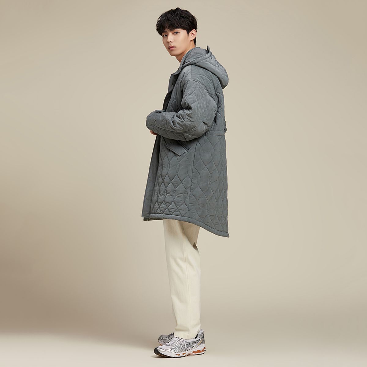 티아이포맨(T.I FOR MEN) [PLADS7] 항아리 퀼팅 롱점퍼[익스탠드]_M228CJP407M