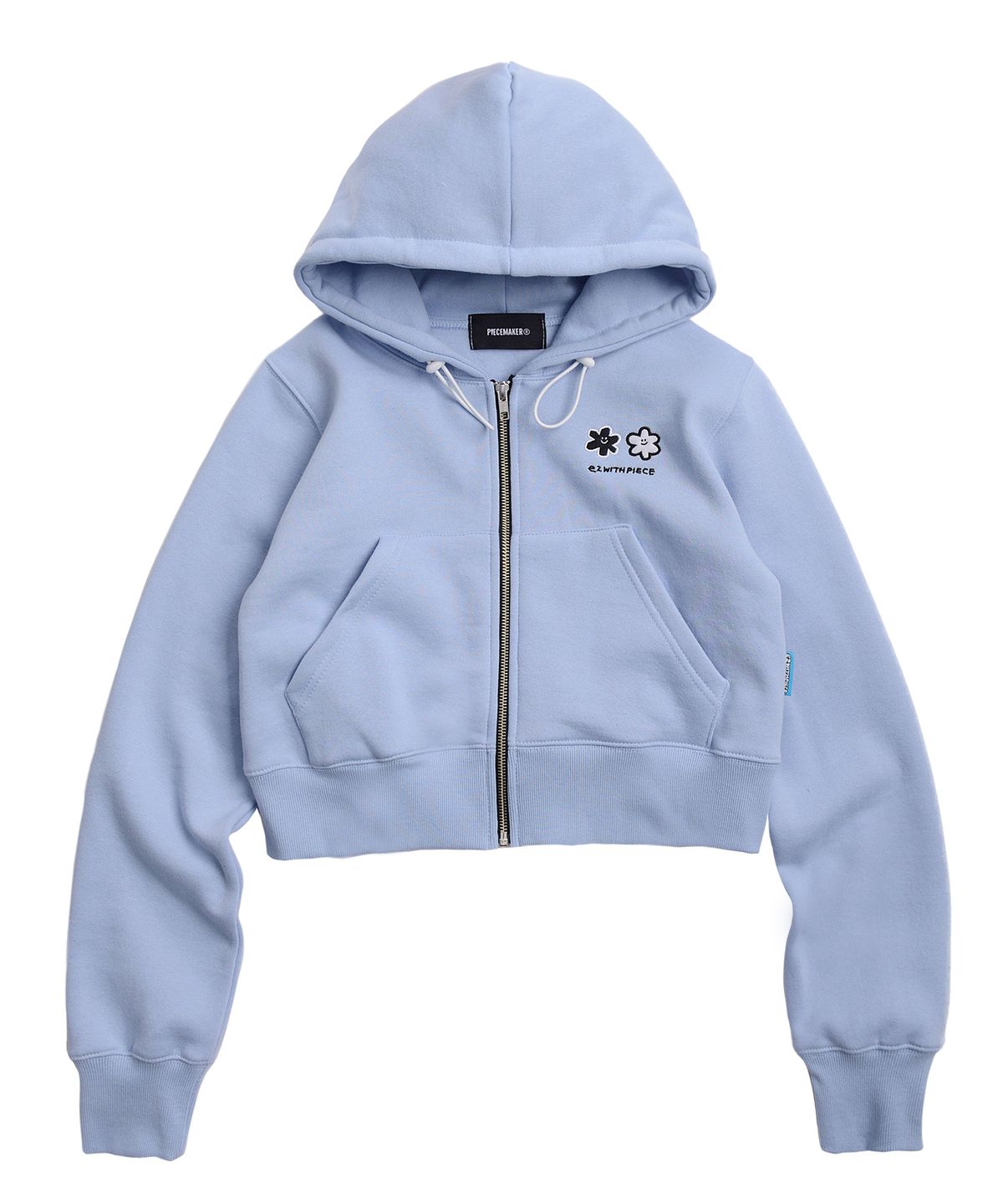 피스메이커(PIECE MAKER) DAISY CROP ZIP HOODIE (SKY BLUE)