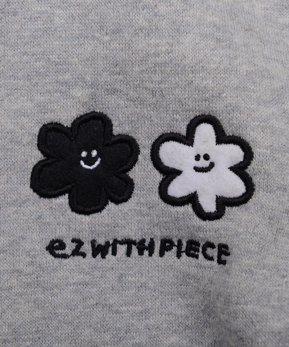 피스메이커(PIECE MAKER) DAISY CROP ZIP HOODIE (GREY)