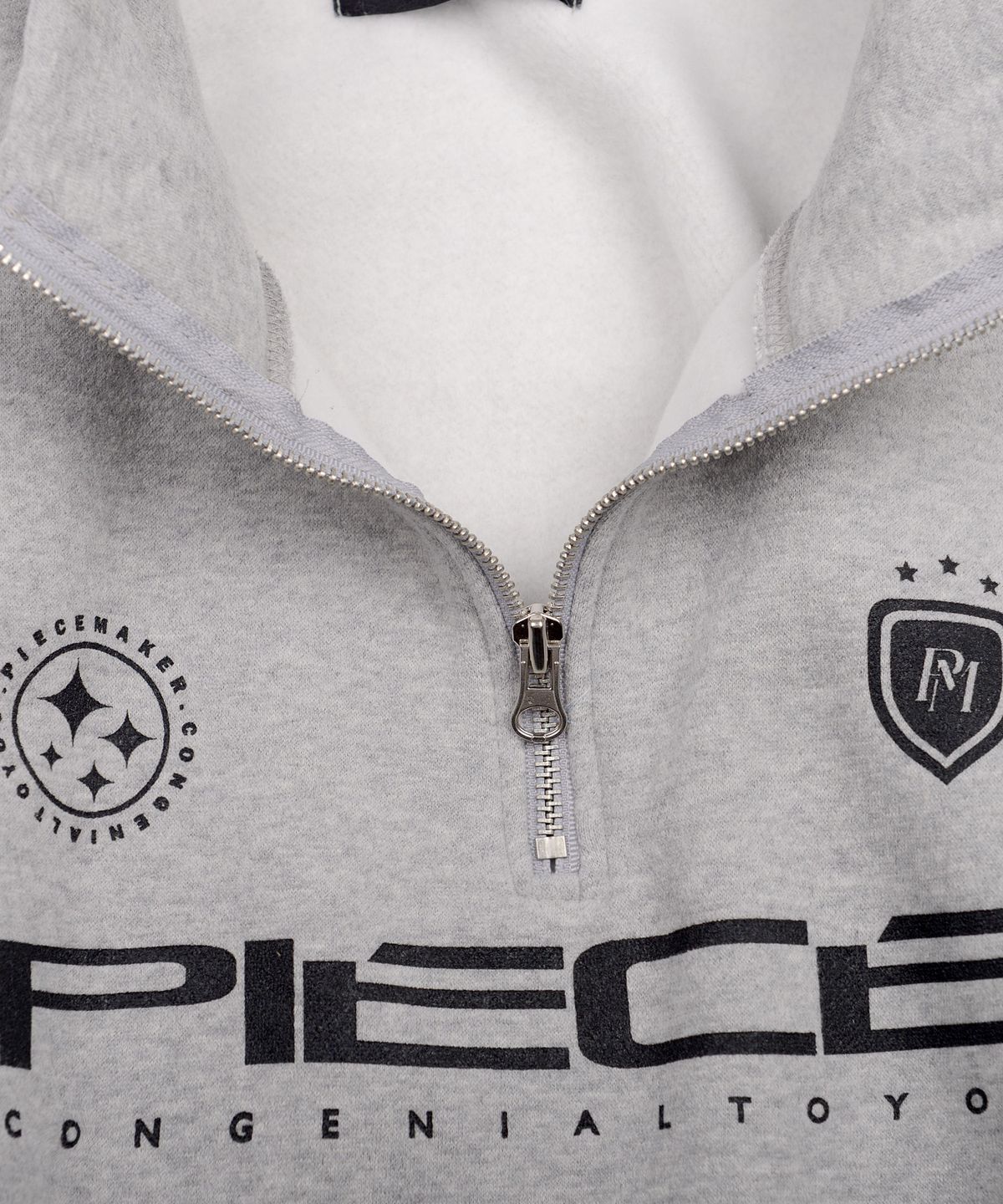 피스메이커(PIECE MAKER) PIECE TEAM HALF ZIP CREW (GREY)