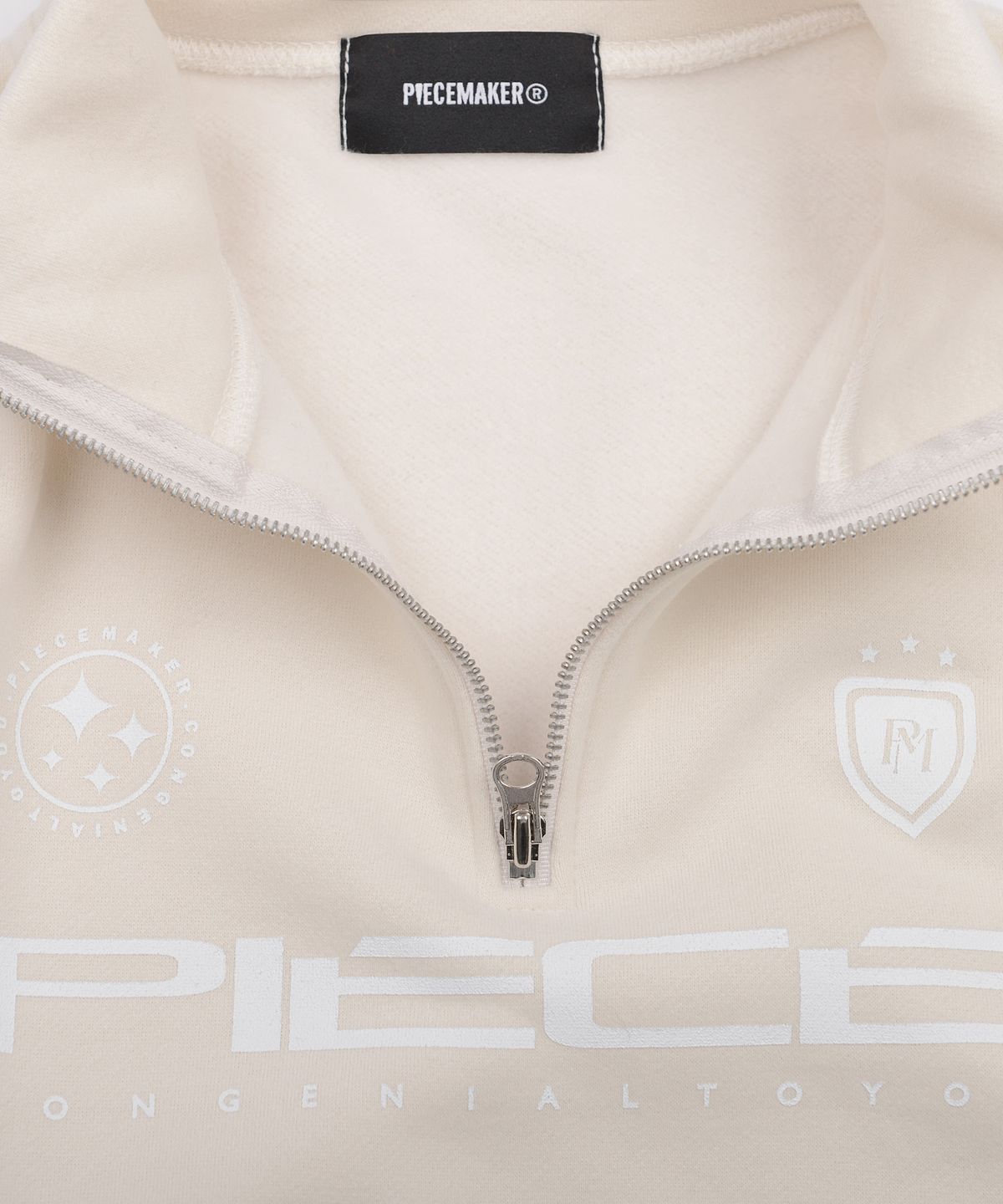 피스메이커(PIECE MAKER) PIECE TEAM HALF ZIP CREW (IVORY)