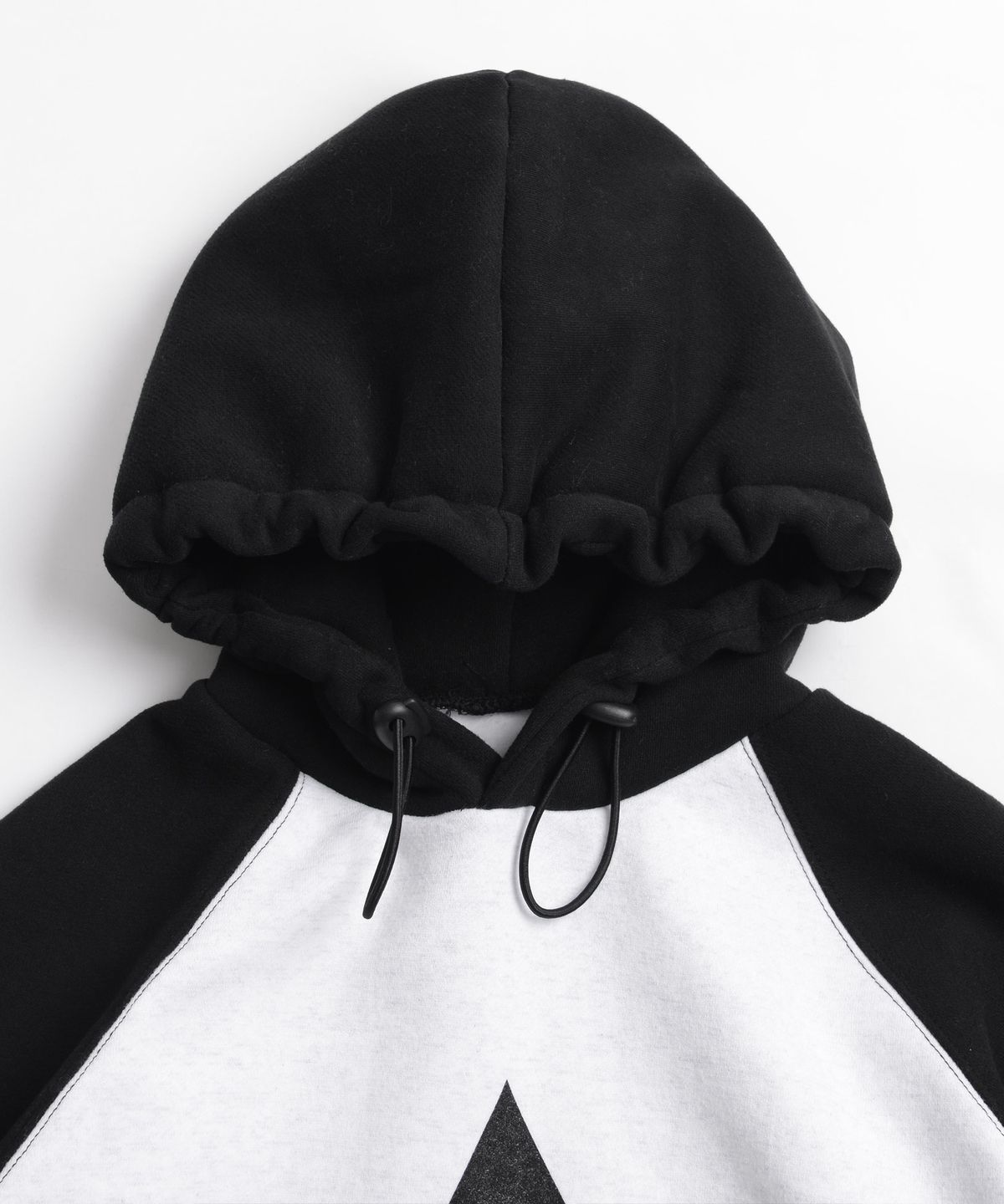 피스메이커(PIECE MAKER) STAR RAGLAN CROP HOODIE (WHITE MELANGE)