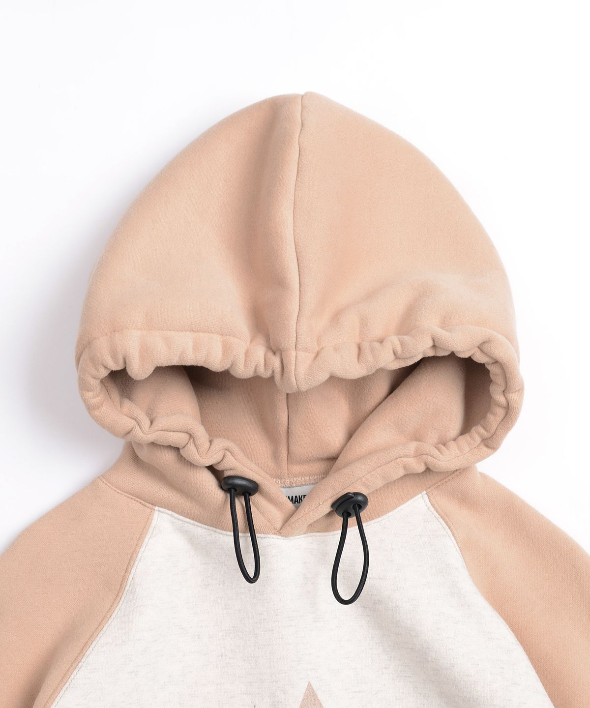 피스메이커(PIECE MAKER) STAR RAGLAN CROP HOODIE (BEIGE)