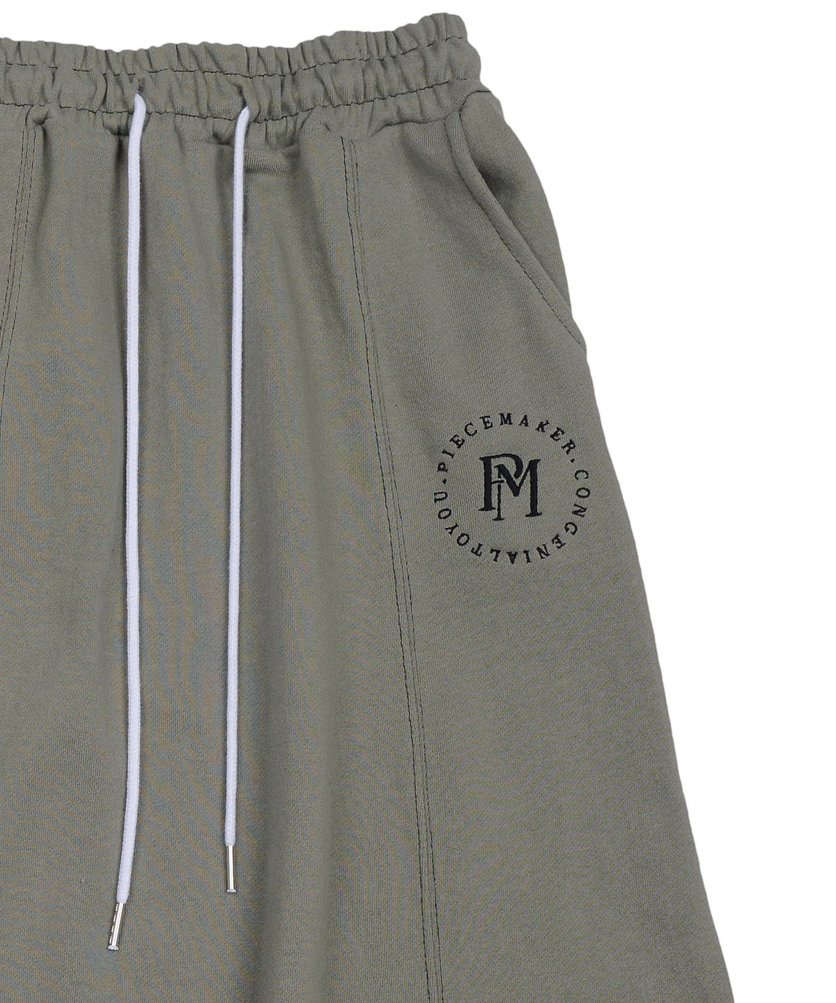 피스메이커(PIECE MAKER) STITCH SWEAT MAXI SKIRT (OLIVE)