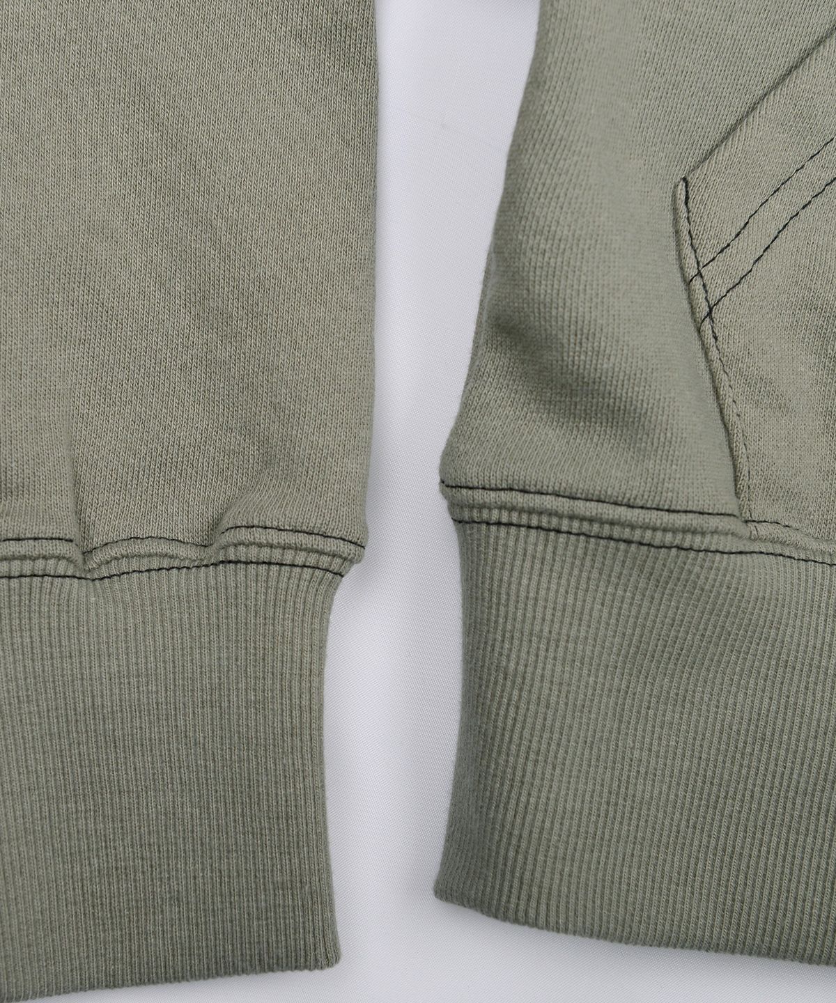 피스메이커(PIECE MAKER) STITCH CROP ZIP HOODIE (OLIVE)