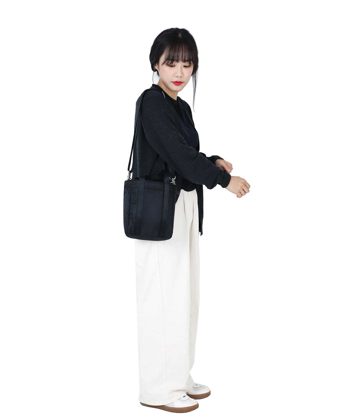 씨웨어 바이 더 지니어스(C WEAR BY THE GENIUS) 나일론 토트백 미니 블랙