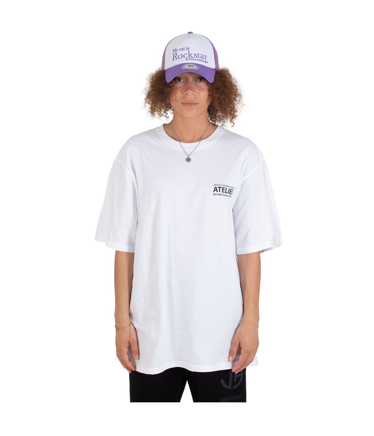 조거쉬(JOEGUSH) Rockstar cat Mesh cap (Violet)