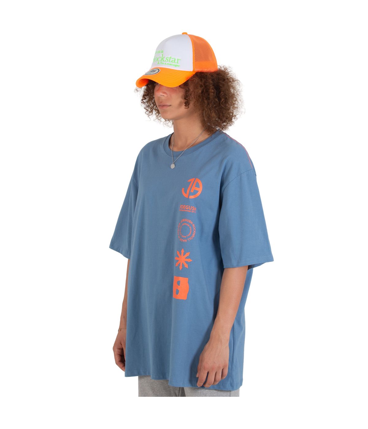 조거쉬(JOEGUSH) Rockstar cat Mesh cap (Orange)