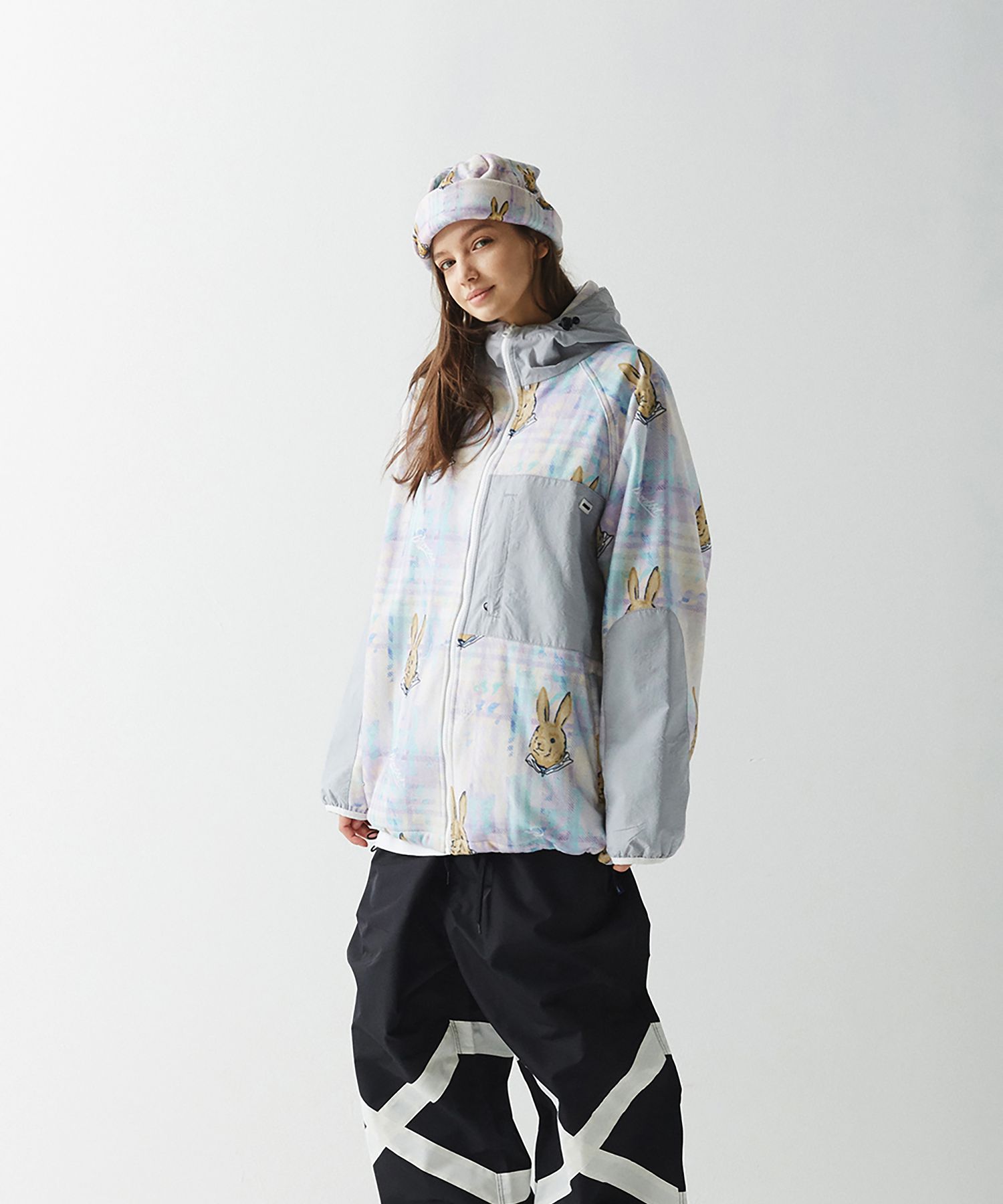 MUSINSA公式 | BSRABBIT Royal Fleece Hooded Jacket Bear