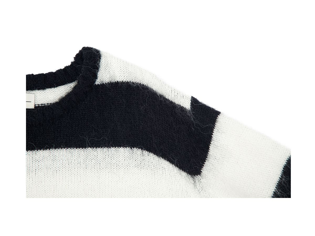 조거쉬(JOEGUSH) Striped Mohair Knit (JIHEYEH KIM X JOEGUSH) (Black/White)