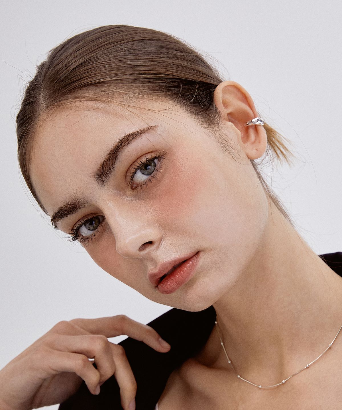 타티아나(TATIANA) (SILVER925) Rough Cubic Chips Earcuff EC1932