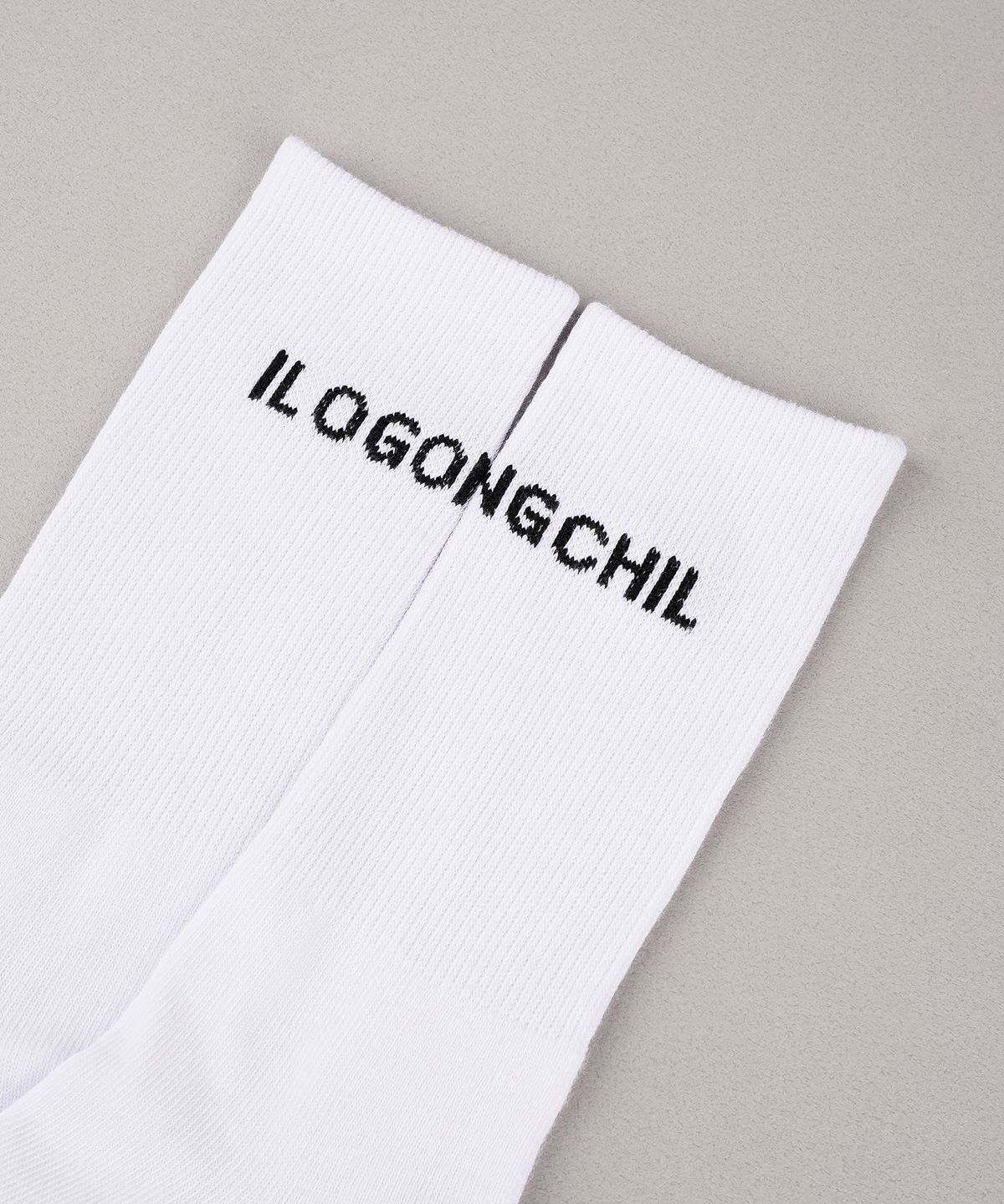 일오공칠(IL-O-GONG-CHIL) [3PACK] 1507 IOGC 로고 크루 삭스 - 스노우화이트