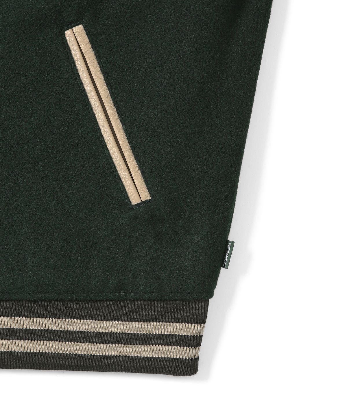 디스이즈네버댓(THISISNEVERTHAT) Records Varsity Jacket Green