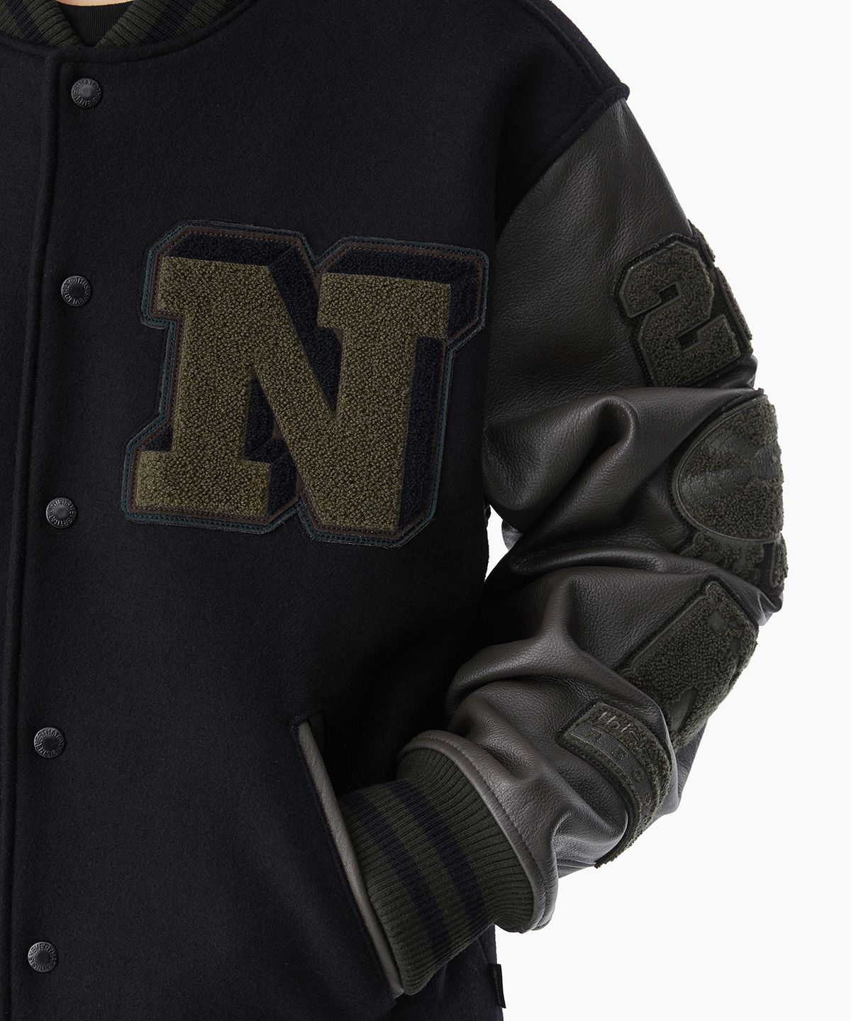 디스이즈네버댓(THISISNEVERTHAT) Records Varsity Jacket Navy