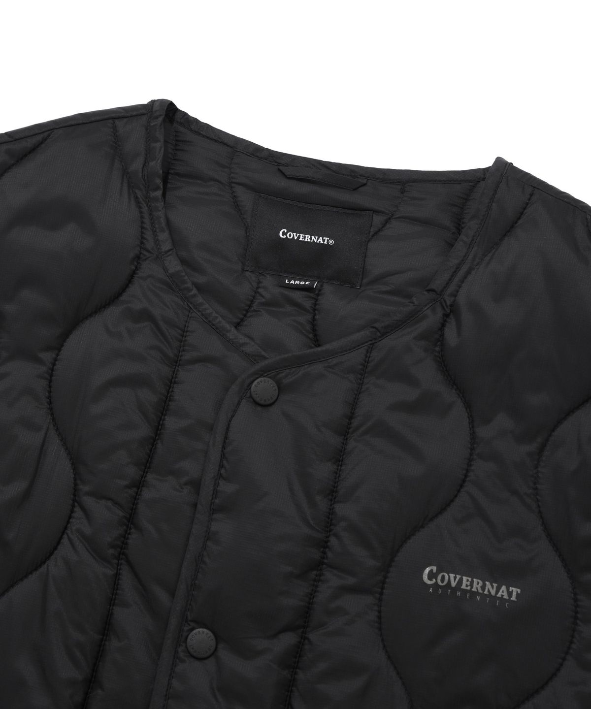 커버낫(COVERNAT) 미드 퀼팅 자켓 블랙