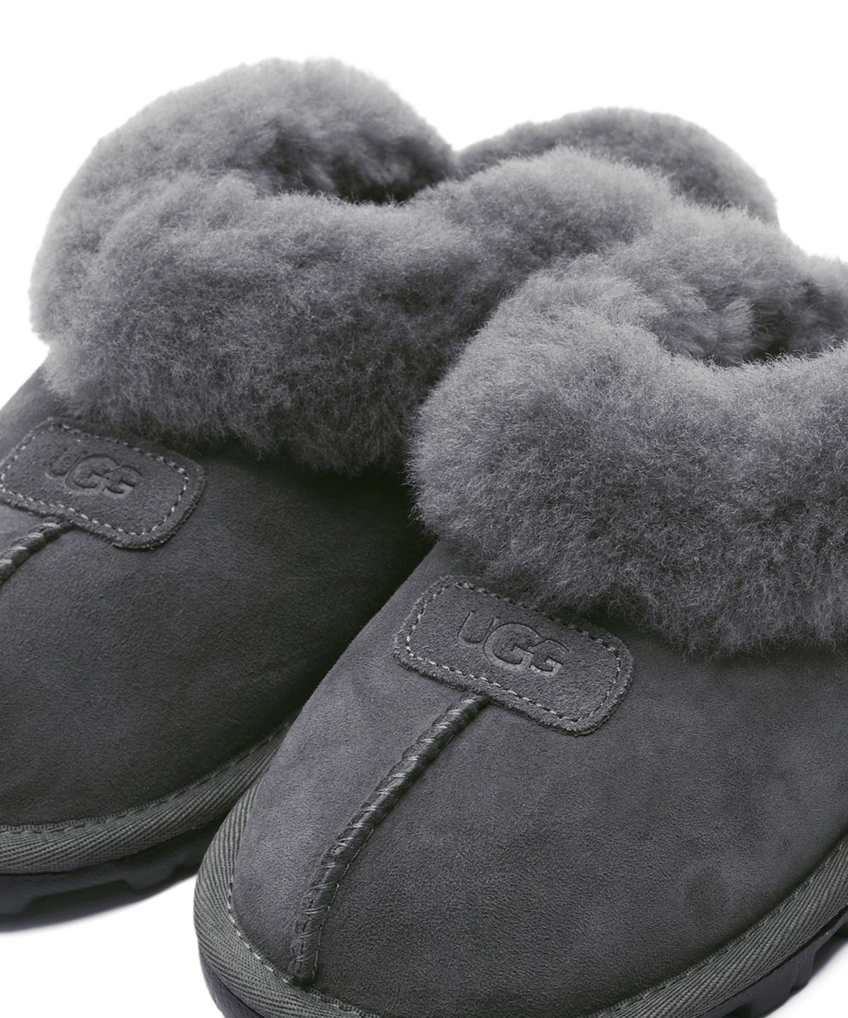 어그(UGG) 퍼 카라 스웨이드 슬리퍼 (코케트) W - 그레이 / 5125GREY