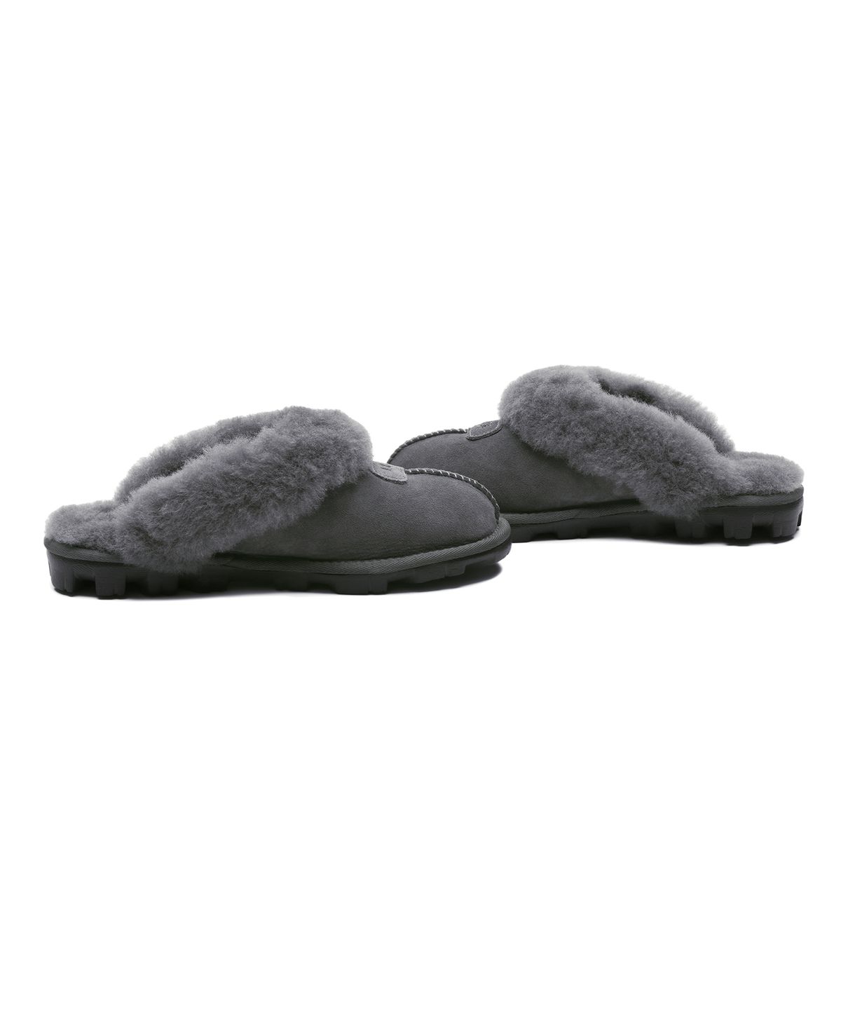 어그(UGG) 퍼 카라 스웨이드 슬리퍼 (코케트) W - 그레이 / 5125GREY