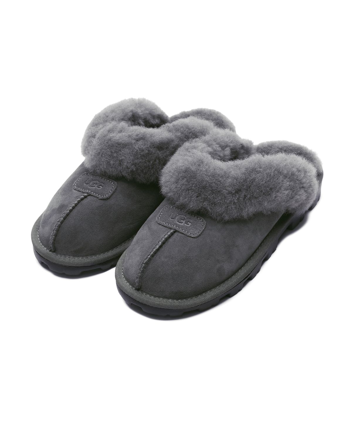 어그(UGG) 퍼 카라 스웨이드 슬리퍼 (코케트) W - 그레이 / 5125GREY