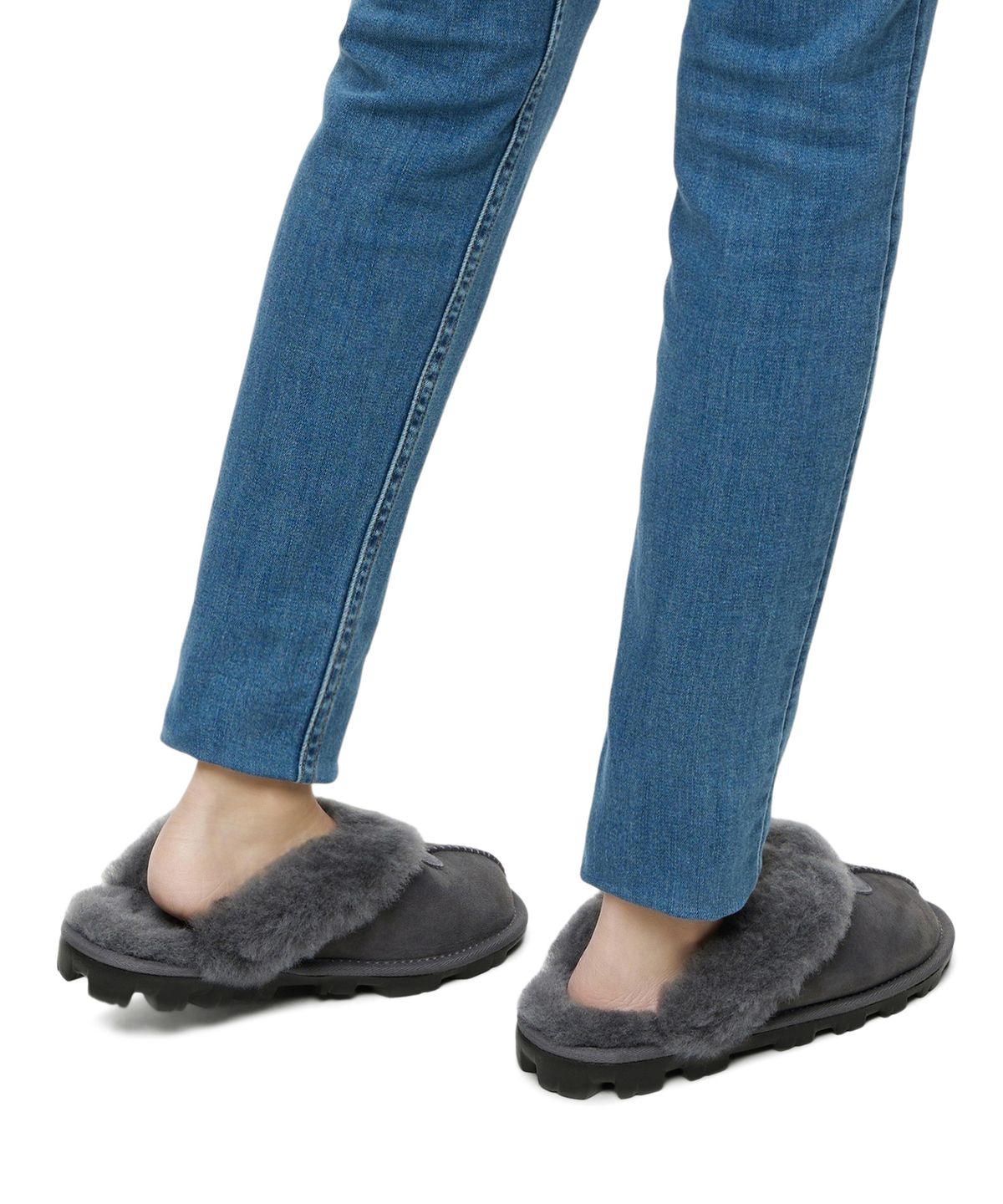 어그(UGG) 퍼 카라 스웨이드 슬리퍼 (코케트) W - 그레이 / 5125GREY