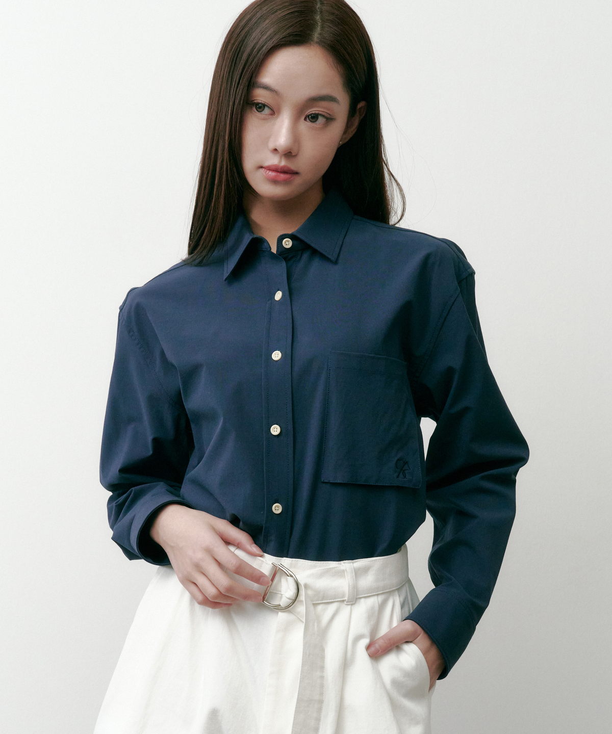 솔트앤초콜릿(SALT AND CHOCOLATE) SAC 로고 포켓 셔츠 블루 4W2237302