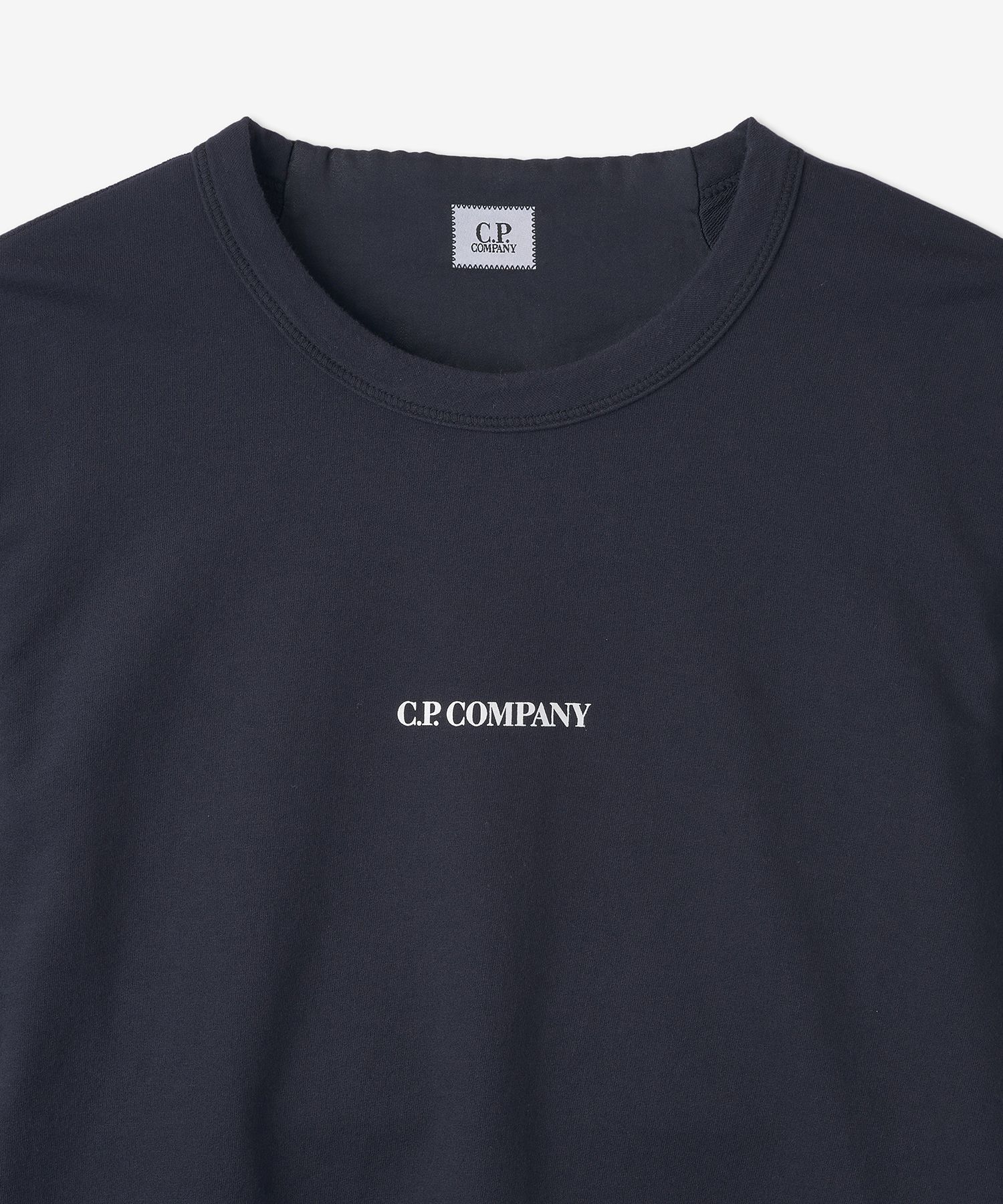 ★C.P. Company★ Light Fleece Logo Man to Man Total Eclipse MUSINSA | CP Company Light Fleece Logo Sweatshirt - Total