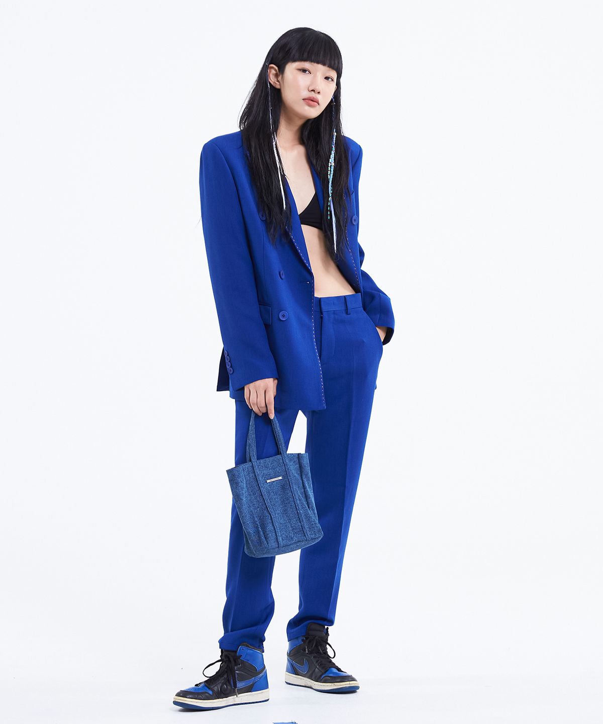 씨웨어 바이 더 지니어스(C WEAR BY THE GENIUS) 데님 토트백 미니