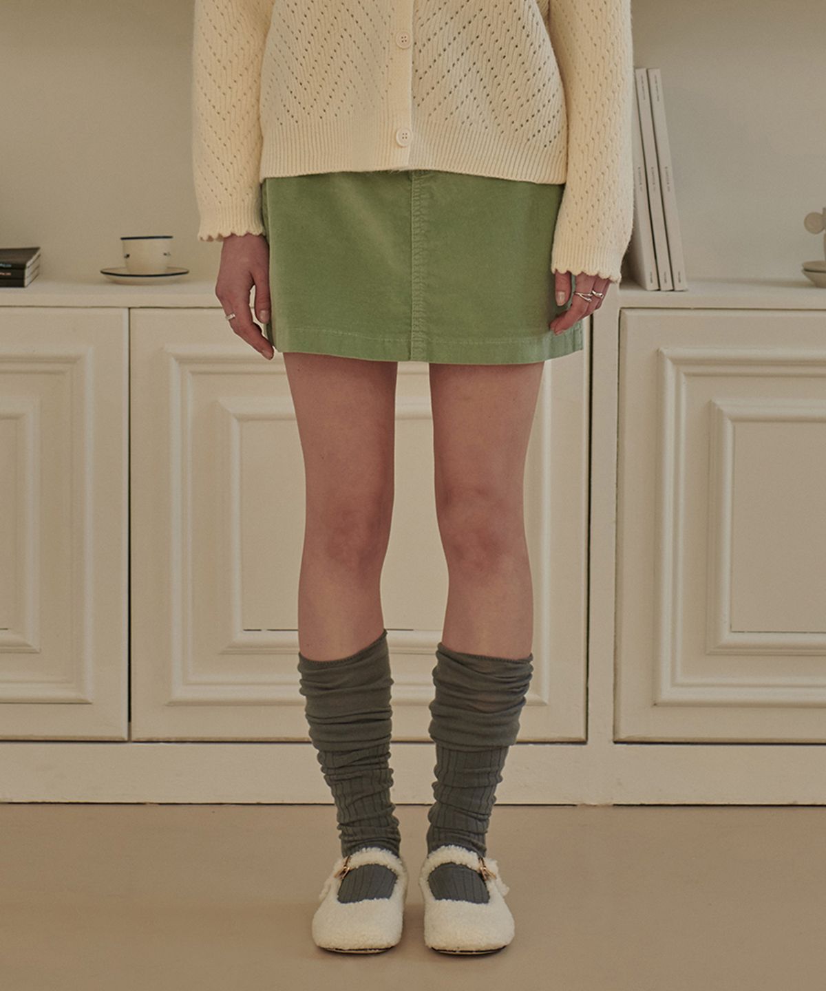 판도라핏(PANDORAFIT) [SKIRT] Blur Skirt Yellow Green