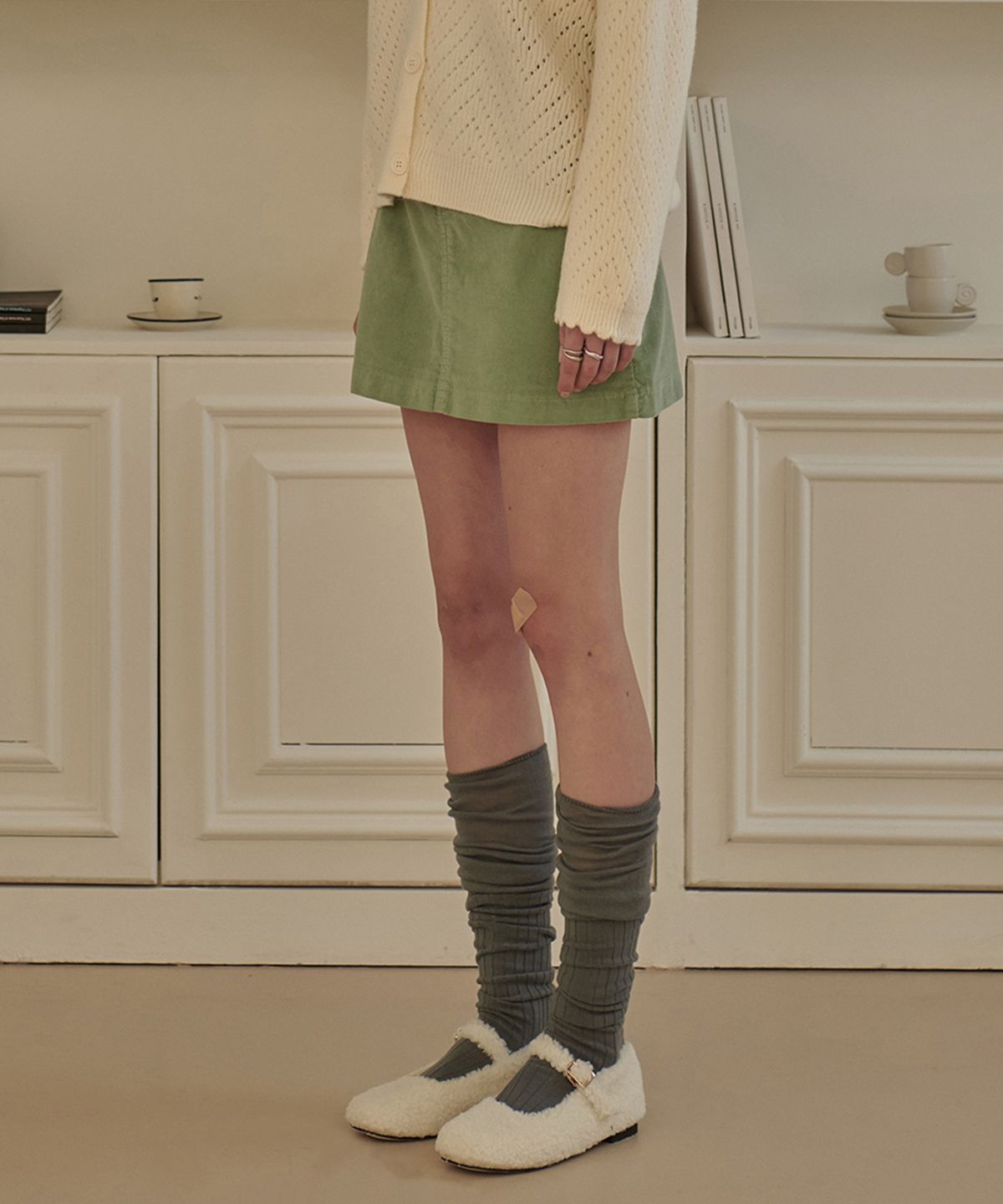 판도라핏(PANDORAFIT) [SKIRT] Blur Skirt Yellow Green