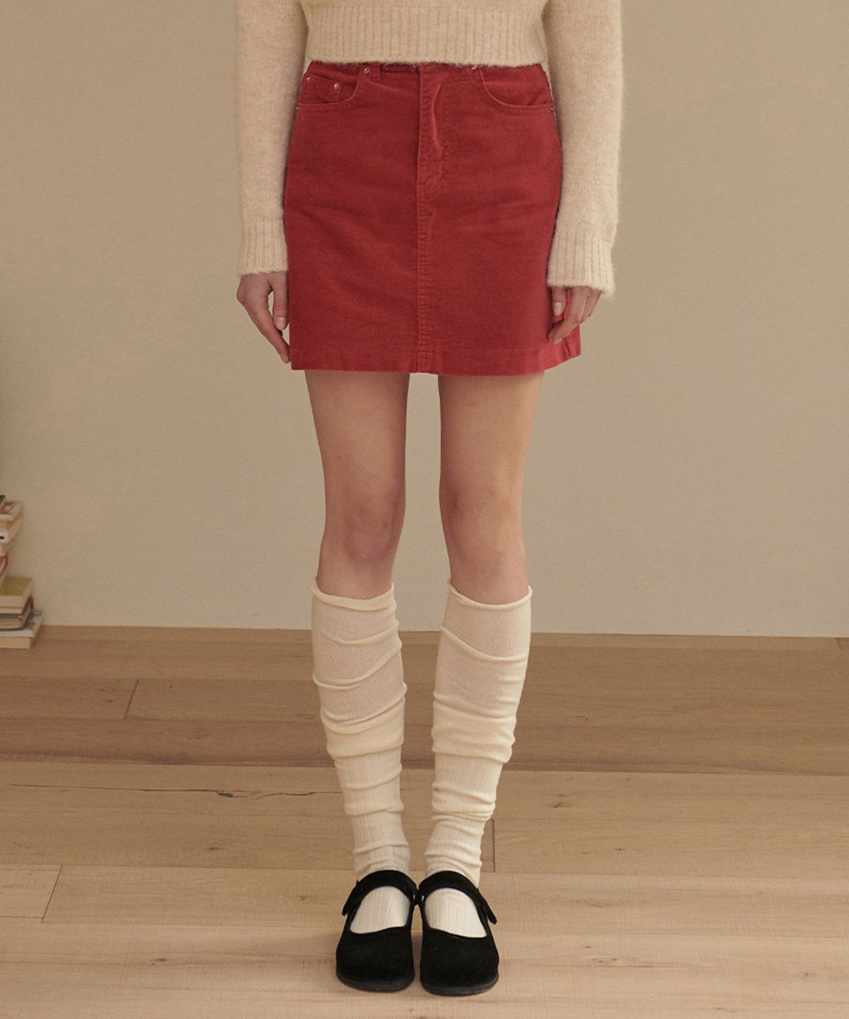 판도라핏(PANDORAFIT) [SKIRT] Blur Skirt Wine